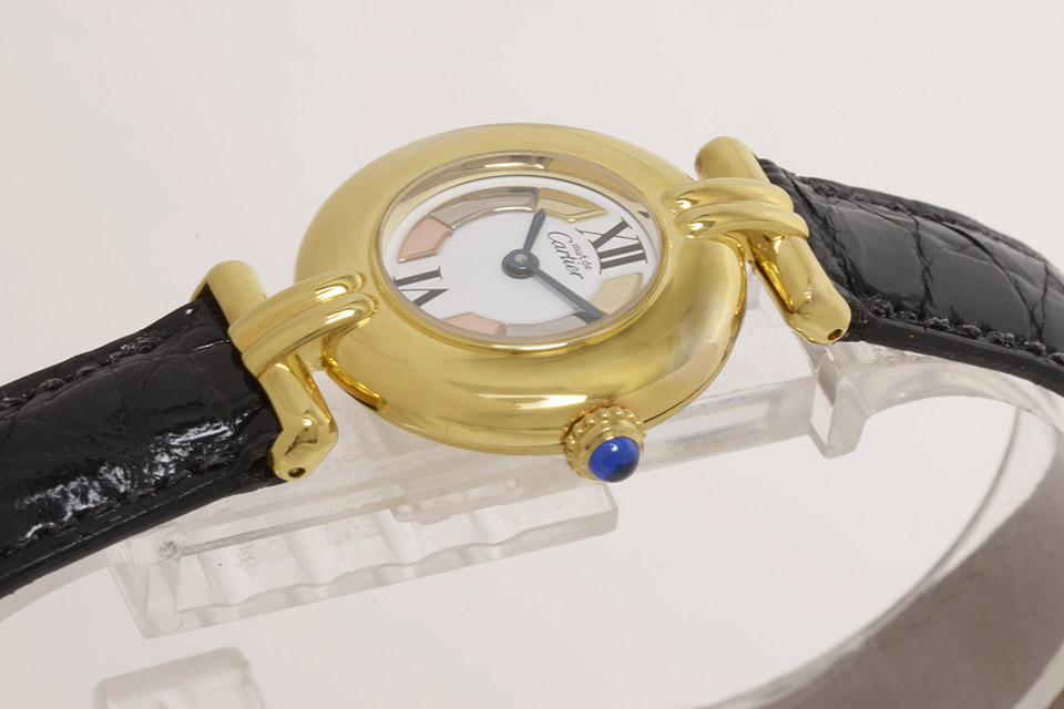 カルティエ マストコリゼ ヴェルメイユ 925 Dバックル 腕時計 保証書あり カルティエ マストコリゼ ヴェルメイユ 925 Dバックル 腕時計