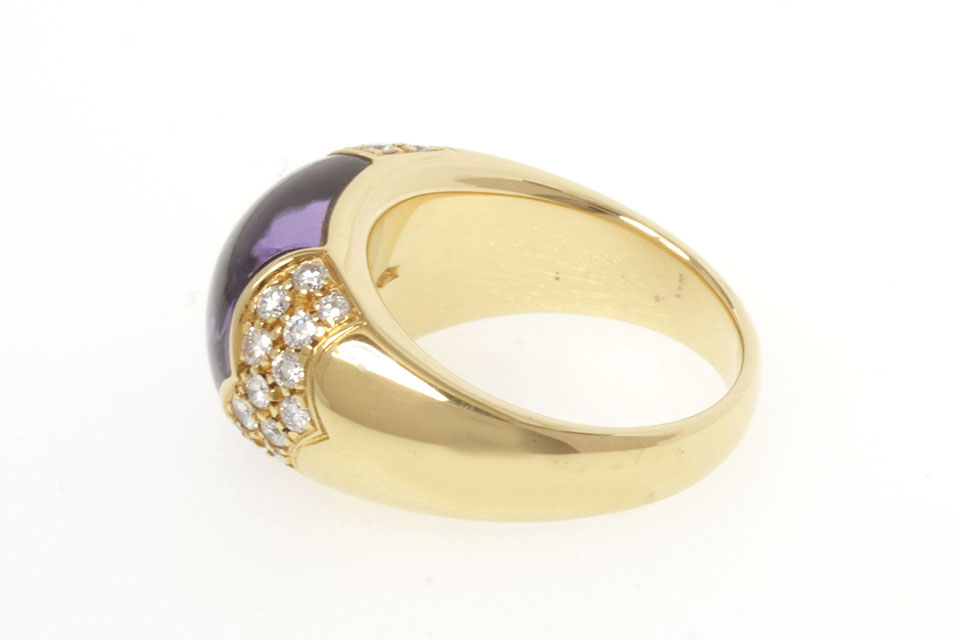 チェルタウラ リング アメジスト/ダイヤ YG