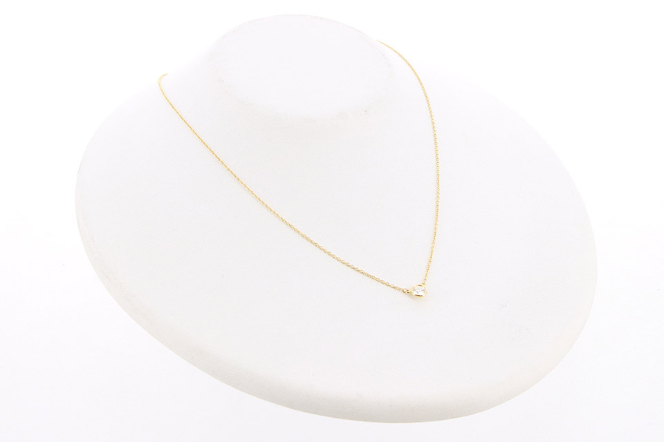 バイザヤードネックレス 約0.3ct E/IF YG ブティック鑑定書あり