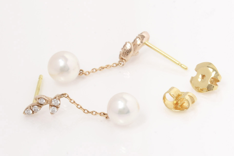 クーゲル ピアス kugel パール/PG/ダイヤ D0.05ct E-4077-18KSG クーゲル ピアス kugel パール/PG/ダイヤ D0.05ct E-4077-18KSG