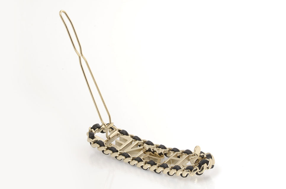 ヘアピン ココ バレッタ ゴールド/黒 ブラック B20C 未使用