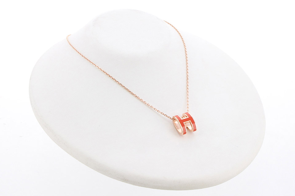 エルメス　ポップH オレンジ チャームのみ エルメス ポップH ミニ オレンジ エナメル ユニセックス