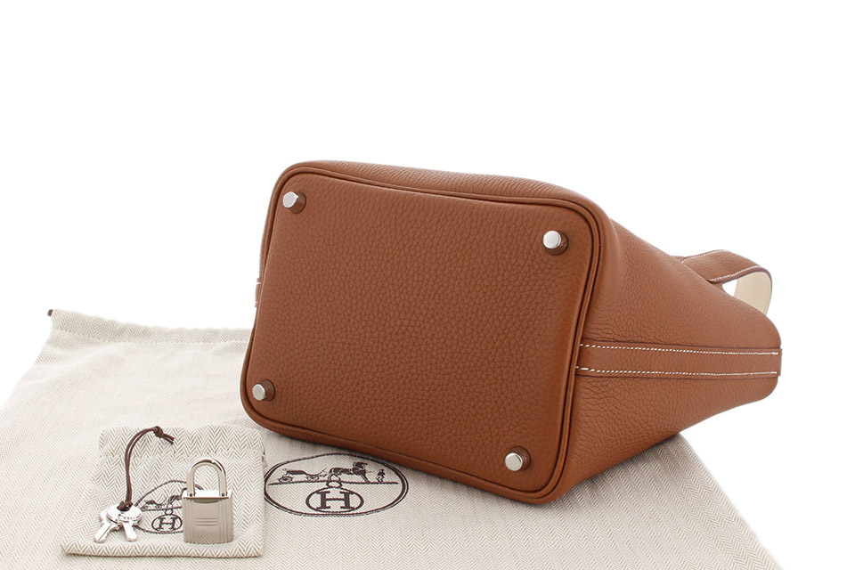 エルメス ピコタンロックPMエクラ  ゴールド/Sliver金具 Y刻印 HERMES - エルメス ピコタンロックエクラPM ゴールド/ナタ