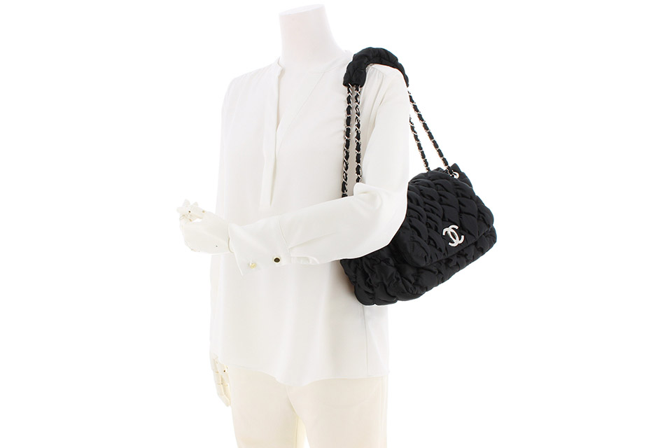 ぽたる 様♡CHANEL バブルキルト　チェーンショルダーバッグ マトラッセ バブルキルト マトラッセ チェーンショルダー レザー 黒