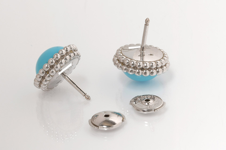 ペルレクルール ピアス K18WG/ターコイズ トルコ石