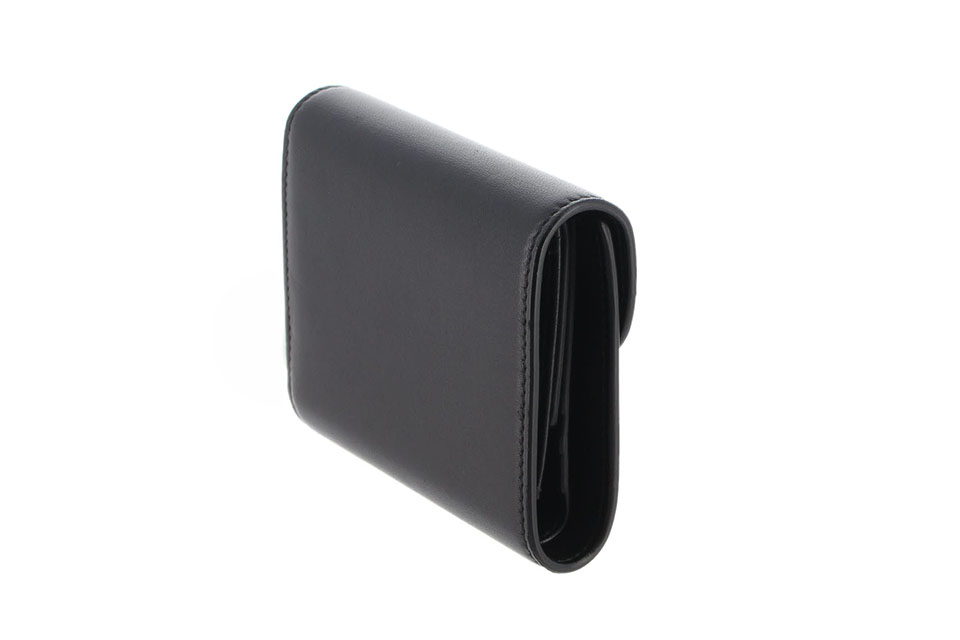 トリオンフ スモールフラップウォレット 2つ折り財布 レザー 黒