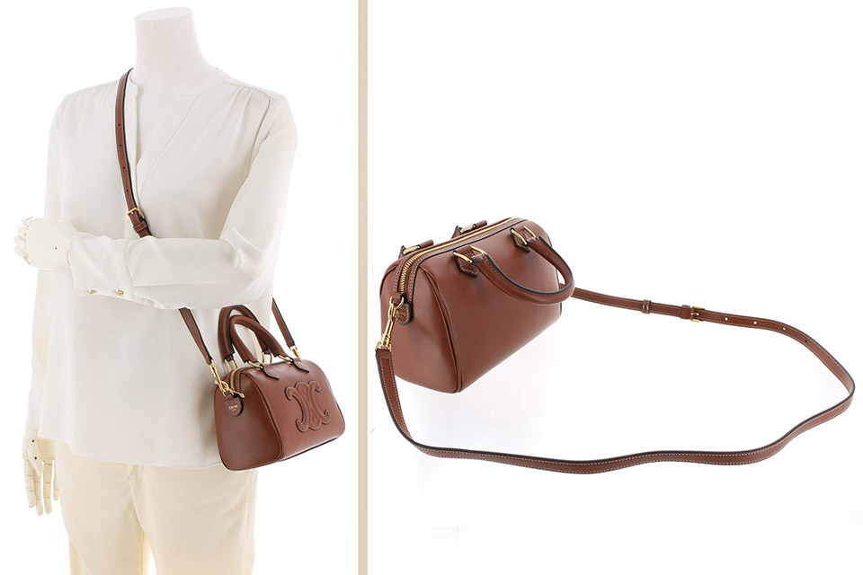 スモールボストン キュイルトリオンフ レザー タン 未使用