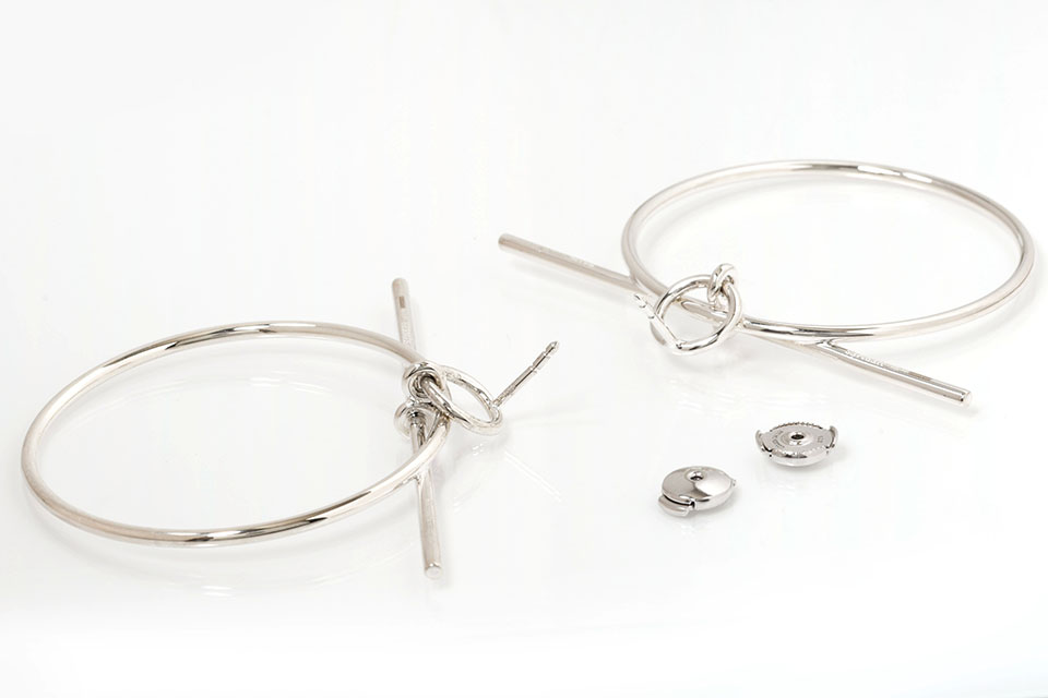 ループMM ピアス ミディアム シルバー925 未使用