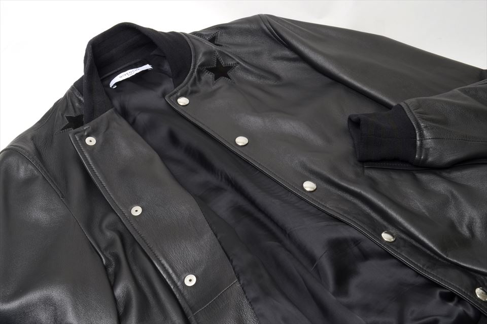 レザーブルゾン(ジャケット) スターデザイン 黒 メンズ レザーブルゾン(ジャケット) スターデザイン 黒 メンズ