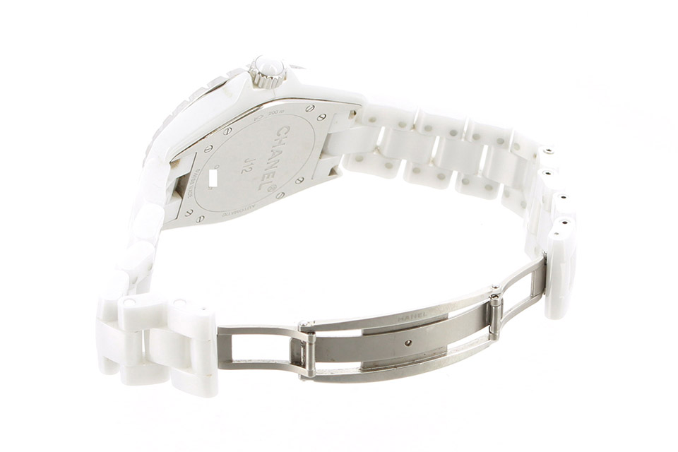 J12 38mm ホワイトセラミック 12Pダイヤ メンズ 自動巻き H1629