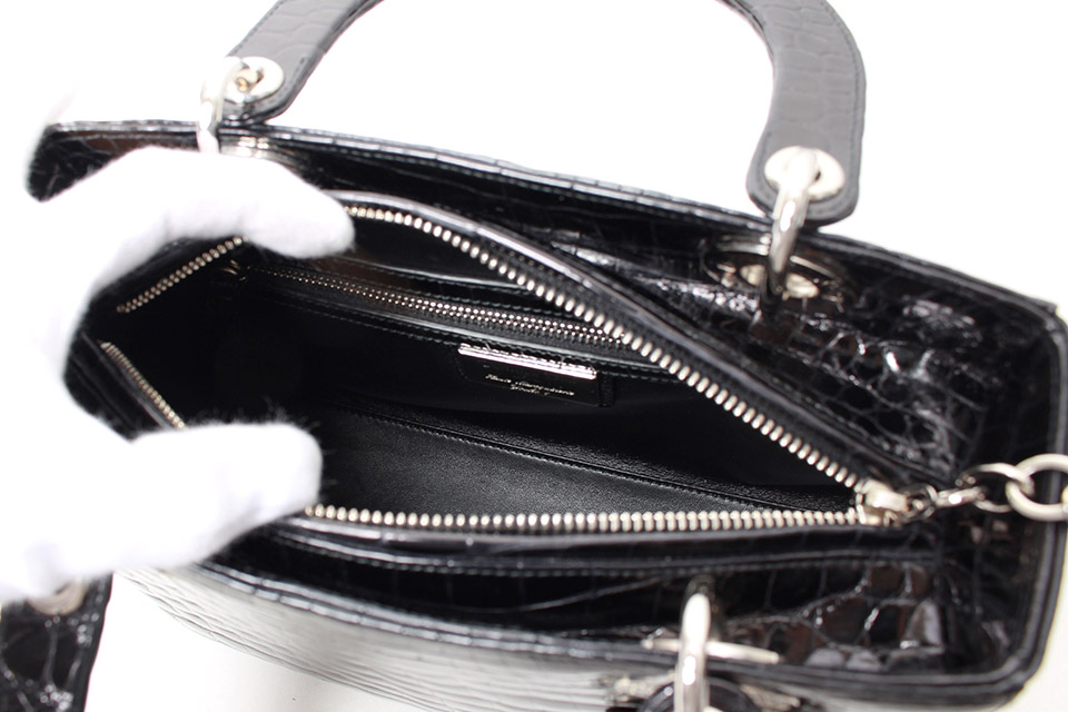 Dior シルバー クロコダイル風ショルダーバッグ 楽天市場】Dior ディオール レディディオール ミニ ヒマラヤホワイト