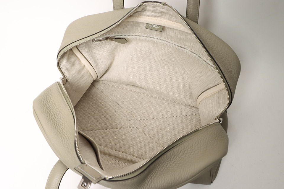 【付属品あり】HERMES ヴィクトリアII35セージ シルバー金具 ヴィクトリア35 トリヨン セージ シルバー金具 X刻印