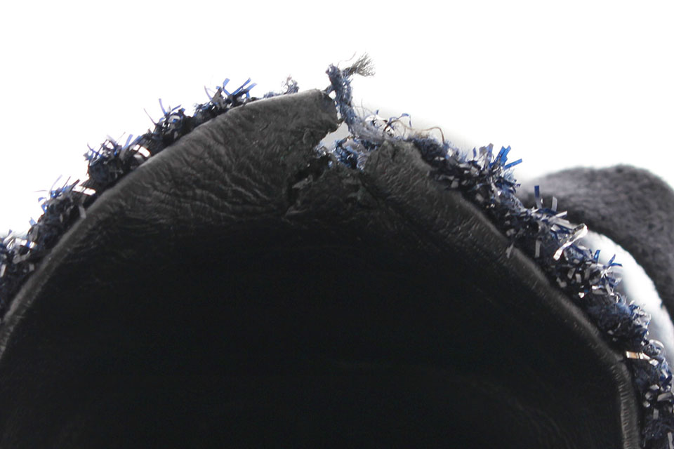 スニーカー ツイード/エナメル ラメ ネイビー #36 G25313