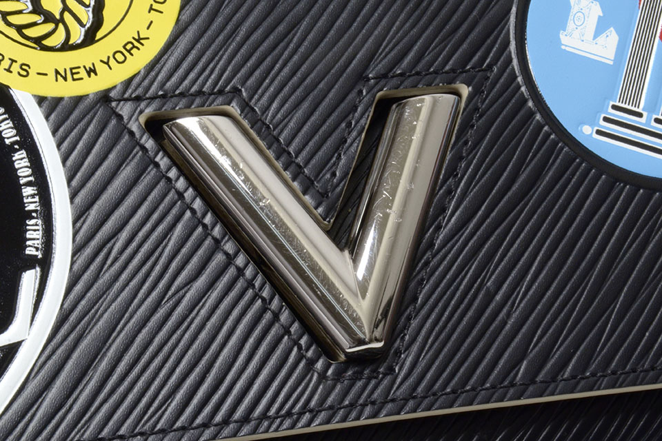 ファスナー長財布 ポルトフォイユツイスト パッチワーク ノワール M62008