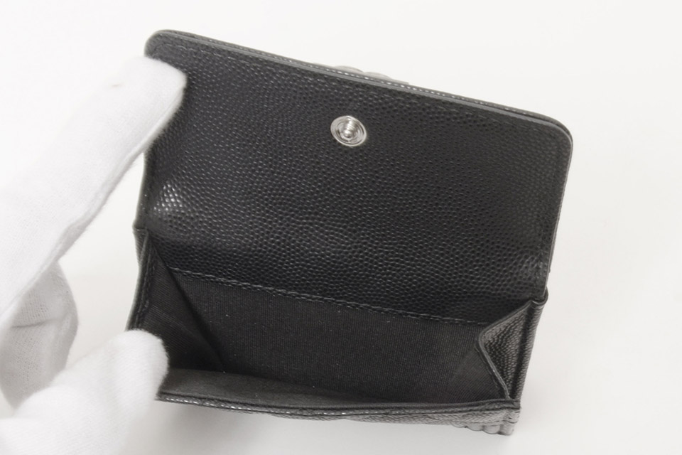 ボーイシャネル スモール フラップ ウォレット コンパクト財布 レザー