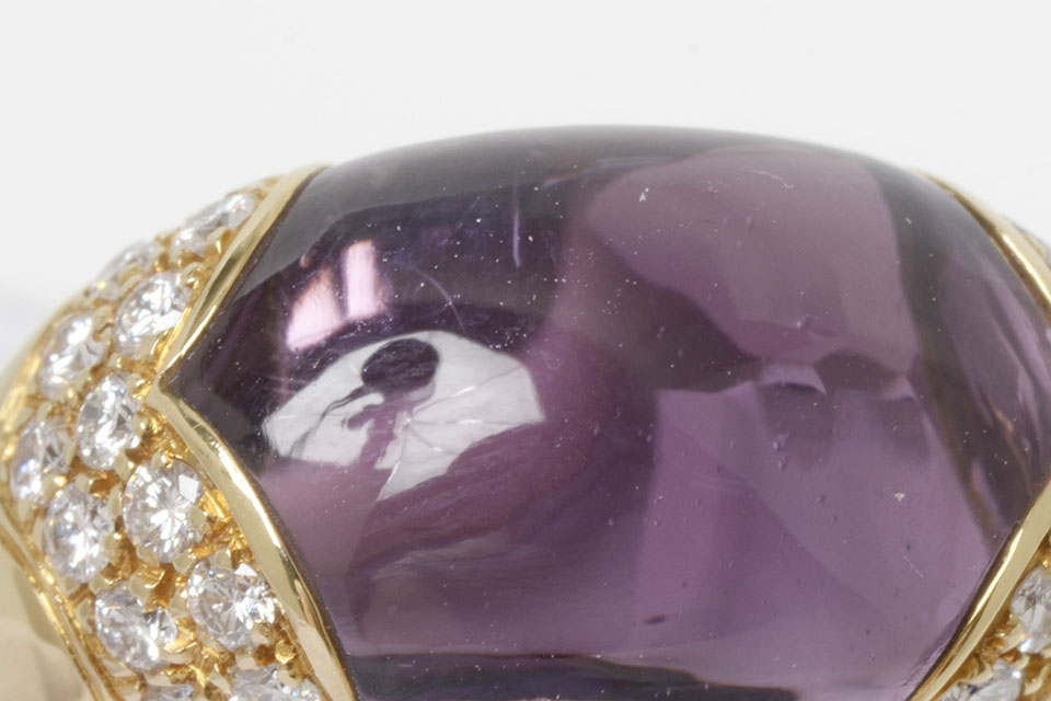 チェルタウラ リング アメジスト/ダイヤ YG