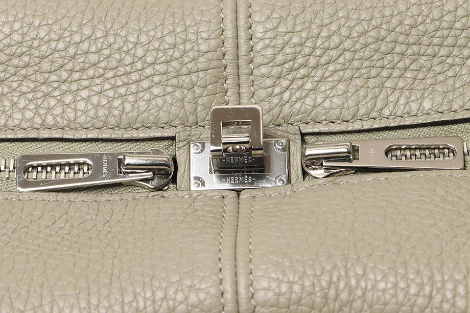 【付属品あり】HERMES ヴィクトリアII35セージ シルバー金具 ヴィクトリア35 トリヨン セージ シルバー金具 X刻印