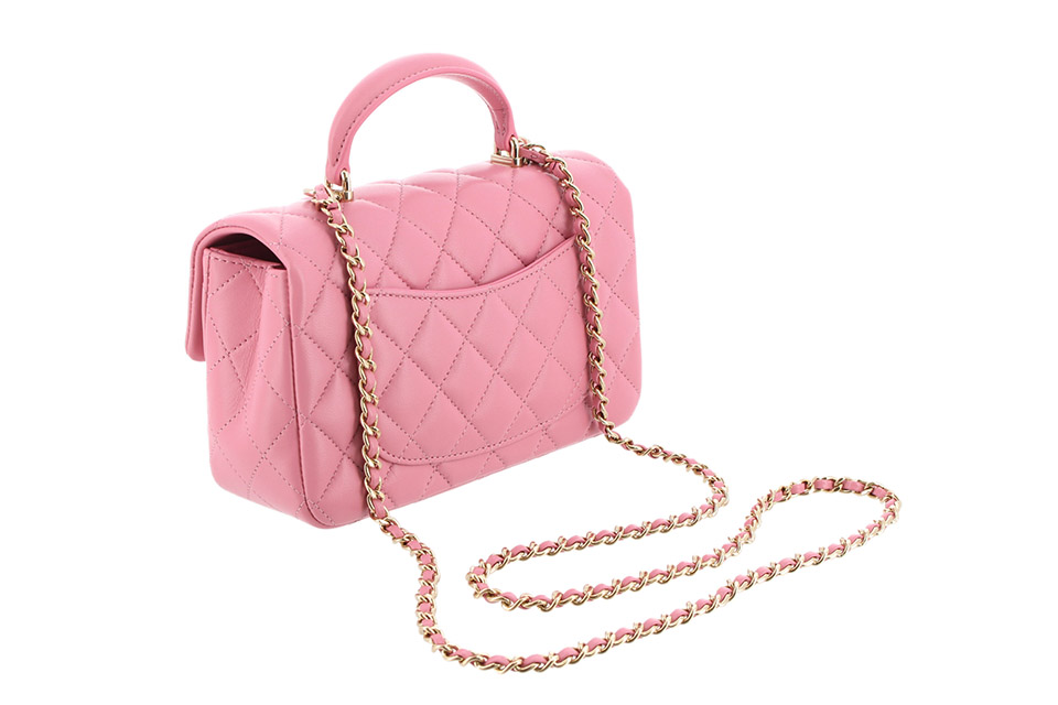 ミニマトラッセ20 トップハンドル 2WAYバッグ ラムスキン ピンク