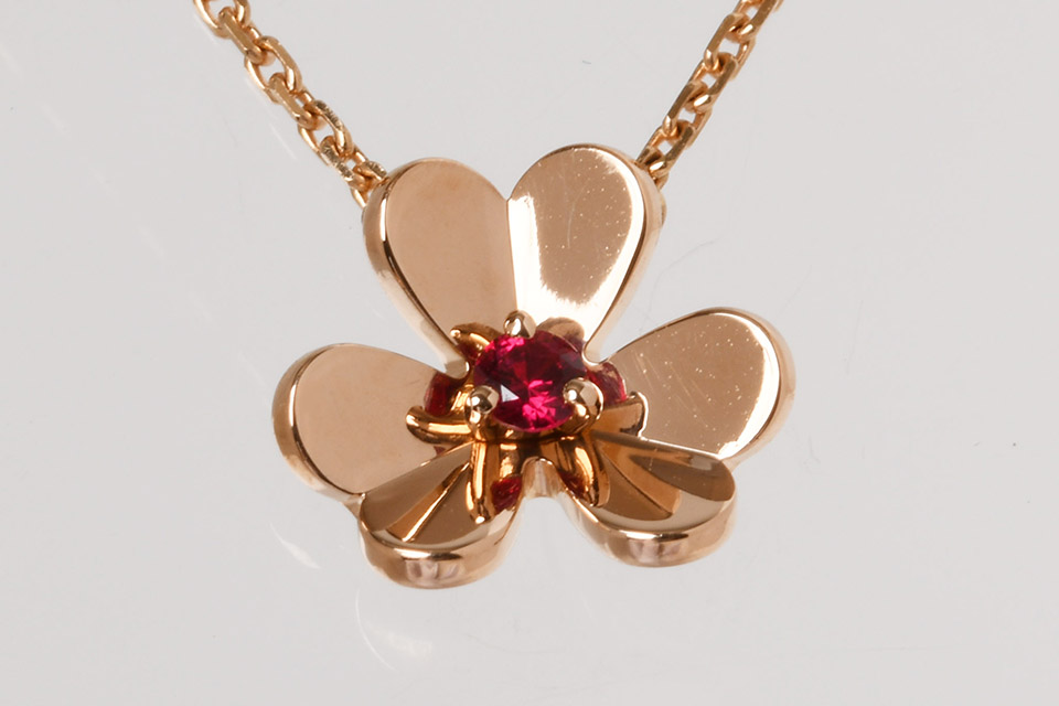 フリヴォルミニ ネックレス K18PG 1Pルビー VCARP7S800