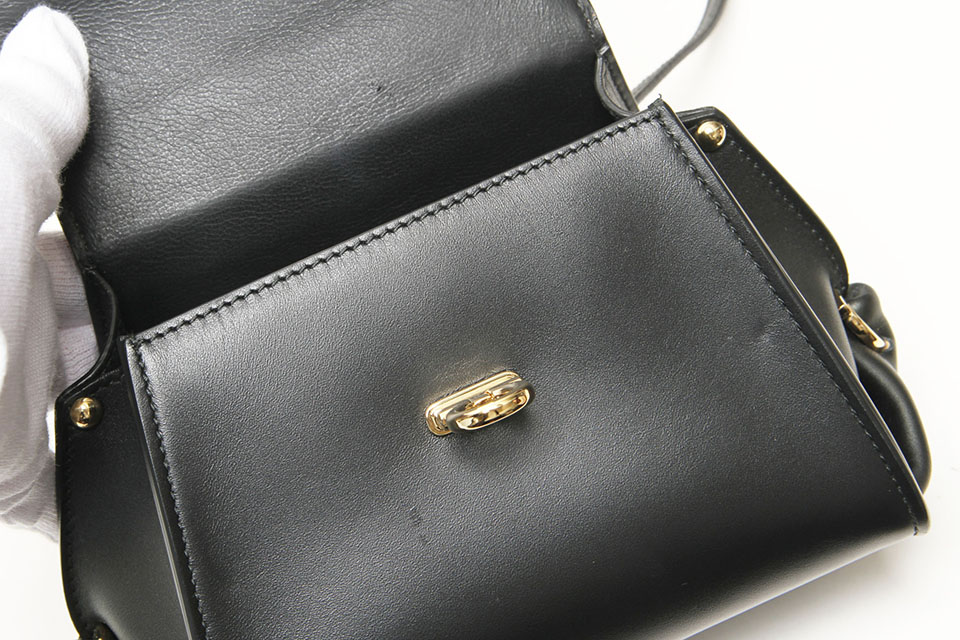 ミニソフィア ブラック 黒 レザー ゴールド金具 0631267