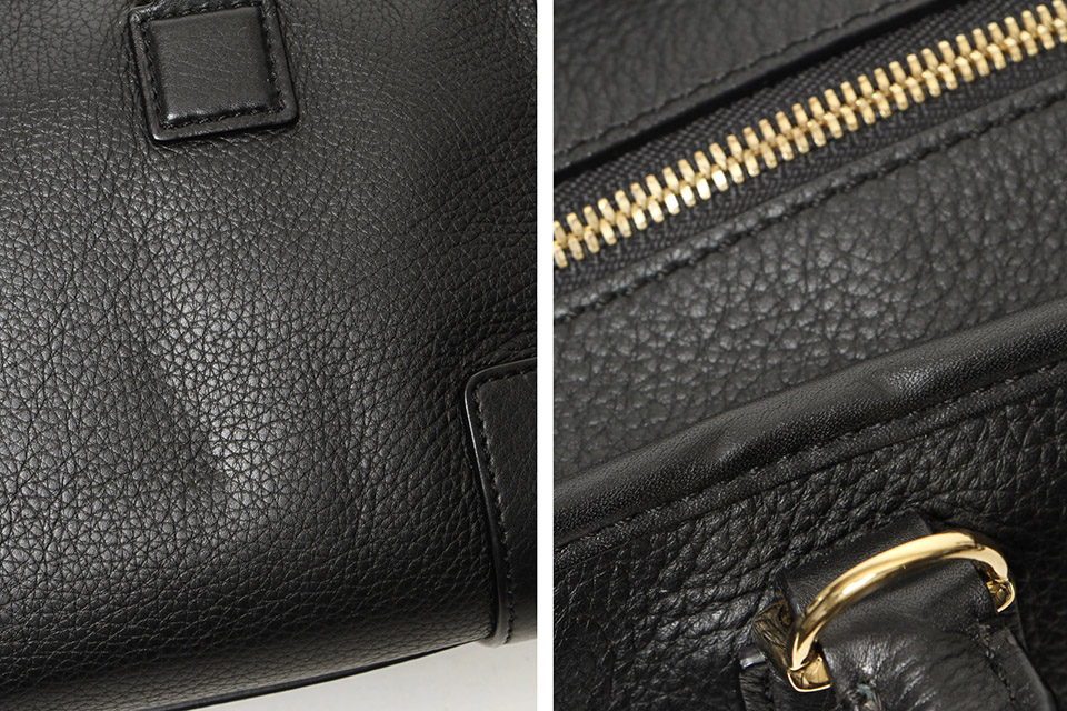 アマソナ23 ミニボストン レザー 黒