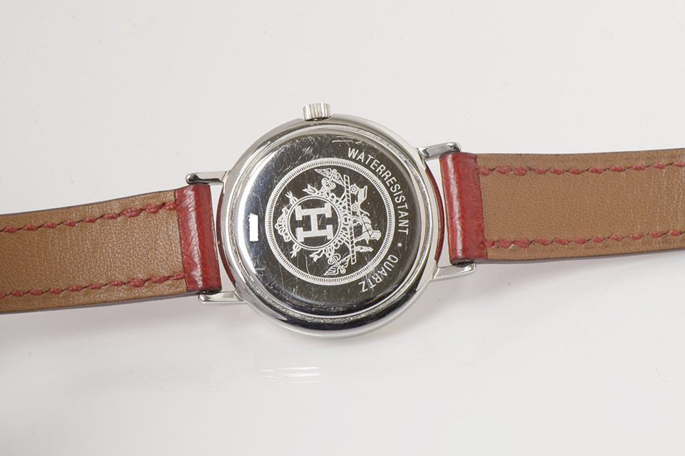 エルメス メテオール 赤 オーストリッチベルト約13516cm - 時計