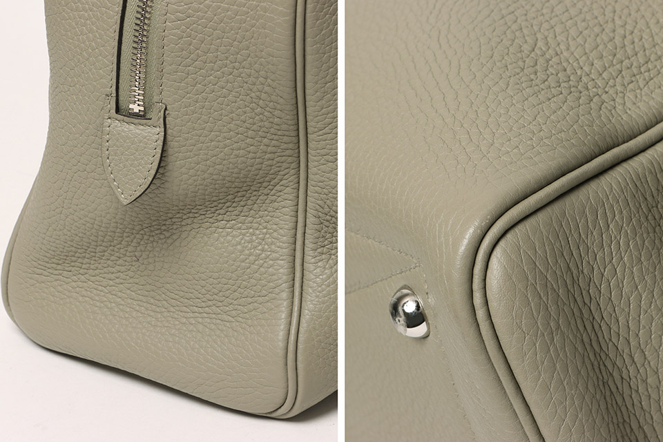 【付属品あり】HERMES ヴィクトリアII35セージ シルバー金具 ヴィクトリア35 トリヨン セージ シルバー金具 X刻印