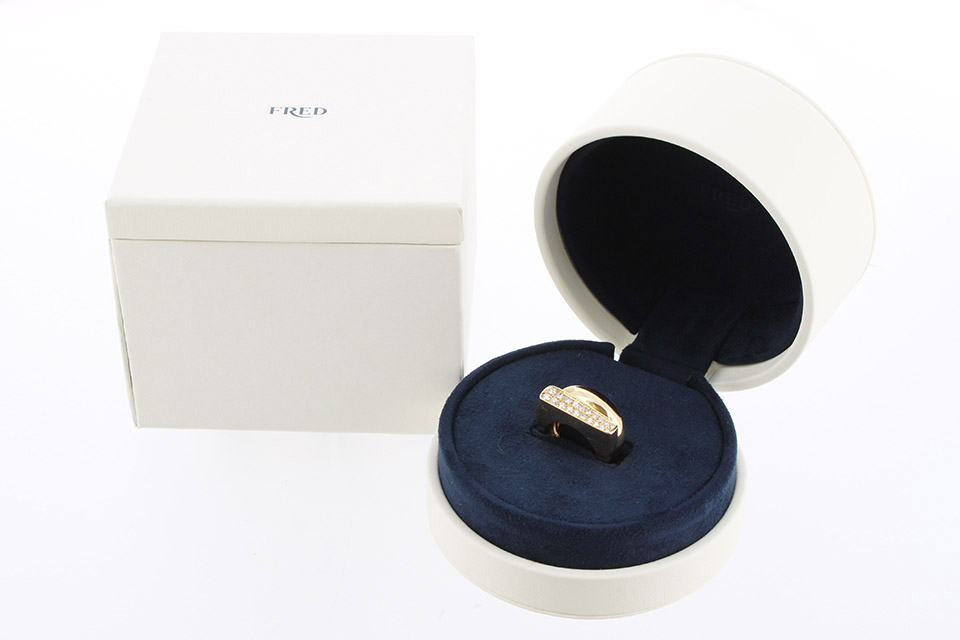 サクセス リング ミディアム ダイヤ K18YG #53 新品同様