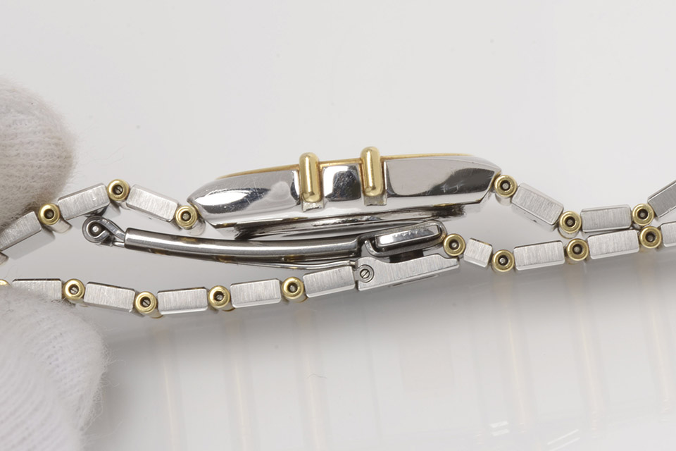 コンステレーション コンビ 白文字盤 ダイヤベゼル レディース クオーツ